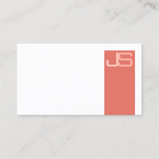 Custom Professional Modern Elegant Monogram Busine Visitekaartje (Voorkant)