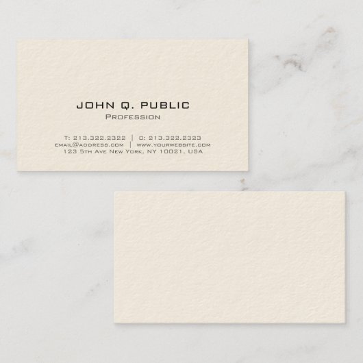 Custom Professional Modern Simple Template Visitekaartje (Voorkant / Achterkant)