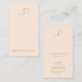 Custom Professional Monogram Elegant Template Visitekaartje (Voorkant / Achterkant)