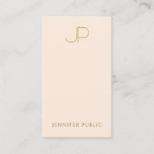 Custom Professional Monogram Elegant Template Visitekaartje (Voorkant)