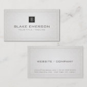 Custom Professional Monogram Visitekaartje - grijs (Voorkant / Achterkant)