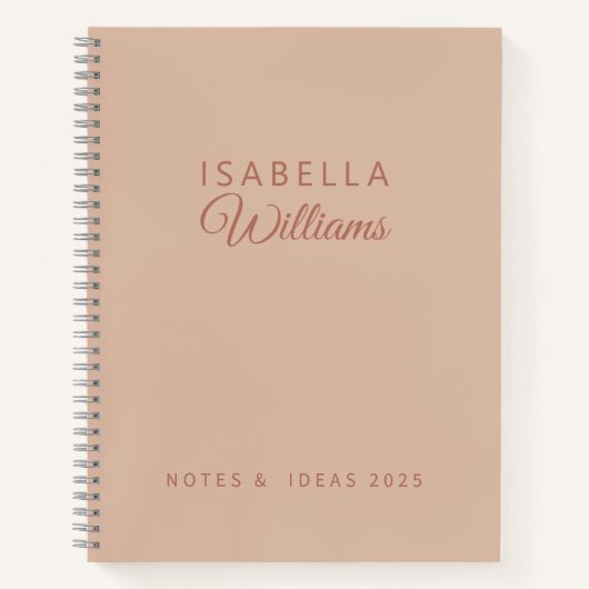 Custom Professional Notebook Modern Pink Notitieboek (Voorkant)