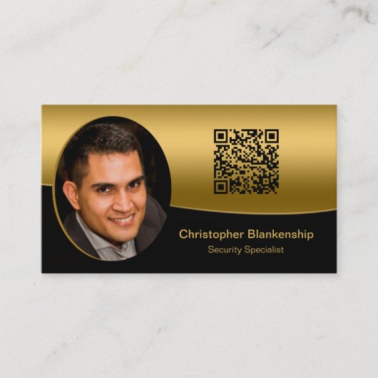 Custom Professional Photo QR Code Visitekaartje (Voorkant)
