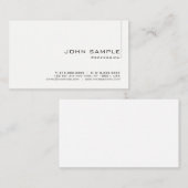 Custom Professional Simple Elegant White Sjabloon Visitekaartje (Voorkant / Achterkant)