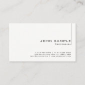 Custom Professional Simple Elegant White Sjabloon Visitekaartje (Voorkant)