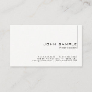 Custom Professional Simple Elegant White Sjabloon Visitekaartje