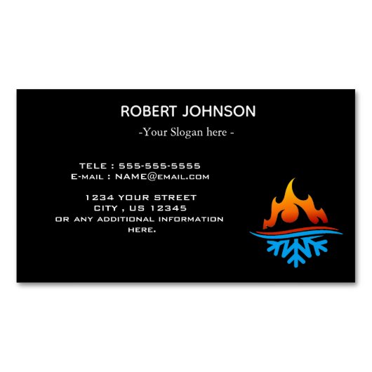 Custom Professioneel Bedrijf Zakelijke Logo Magnetisch Visitekaartje (Voorkant)