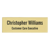 Custom Professioneel Elegant Faux Gold Magnetisch Naambadge (Voorkant)