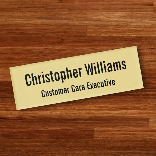 Custom Professioneel Elegant Faux Gold Magnetisch Naambadge