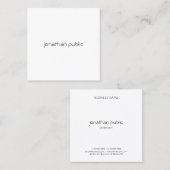 Custom Professioneel Modern Minimalistisch Elegant Vierkante Visitekaartje (Voorkant / Achterkant)