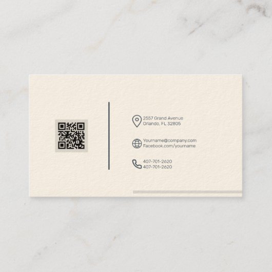 Custom Professioneel Visitekaartje met Barcode (Achterkant)