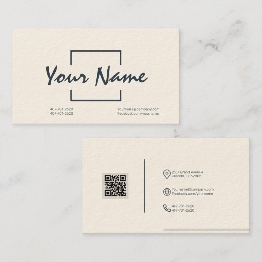 Custom Professioneel Visitekaartje met Barcode (Voorkant / Achterkant)