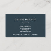 Custom Professionele Business Logo Circle Navy Bla Visitekaartje (Achterkant)