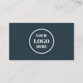 Custom Professionele Business Logo Circle Navy Bla Visitekaartje (Voorkant)