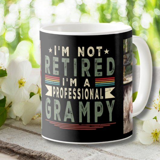 Custom Professionele Grampy Opa 4 Fotocollage Koffiemok