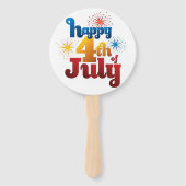 Custom PROMO Fan 4 van juli Parade Hand Out Handwaaier (Voorkant)