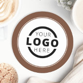 Custom Promotion Business Logo-gebrandmerkt bruin Ronde Kartonnen Onderzetter