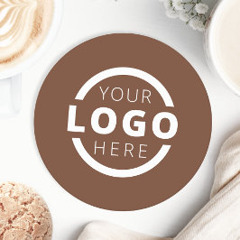 Custom Promotion Business Logo-gebrandmerkt bruin Ronde Kartonnen Onderzetter