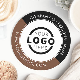 Custom Promotion Business Logo-gebrandmerkt bruin Ronde Kartonnen Onderzetter
