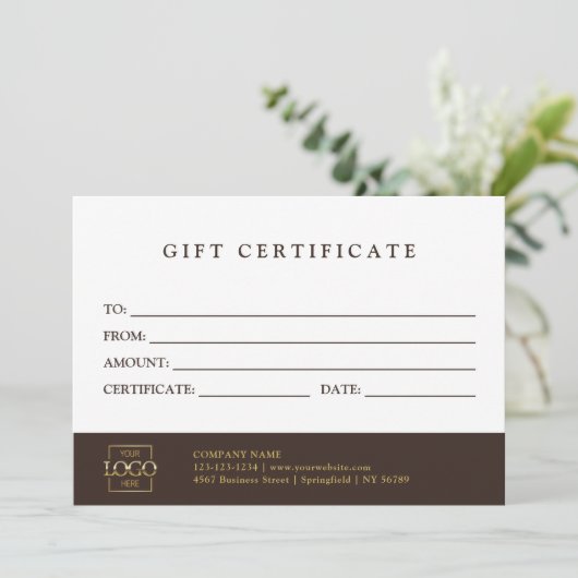 Custom Promotional Gift Certificate Template (Staand voorkant)