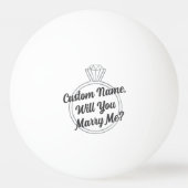 Custom Proposal | Creative Will You Marry Me? Pingpongbal (Voorkant)