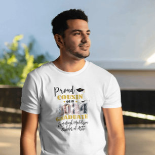 Custom Proud Cousin -Hem Foto 2024 Afstuderen T-shirt
