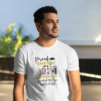 Custom Proud Cousin -Hem Foto 2024 Afstuderen T-shirt
