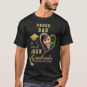 Custom Proud Dad van een klasse van 2025 Afstudere T-shirt (Voorkant)