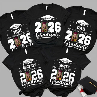 Custom Proud Family Graduate Tshirts, Senior 2026  T-shirt