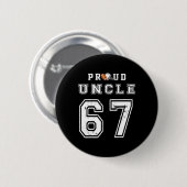 Custom Proud Footll Uncle Number 67 Personalized F Ronde Button 5,7 Cm (Voorkant /achterkant)