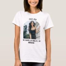 Custom Proud Mom Afstuderen Foto T-shirt