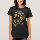 Custom Proud Oma van een Klasse van 2025 Afstudere T-shirt (Voorkant)