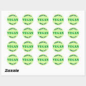 Custom Proud Vegan Ronde Sticker (Vel)
