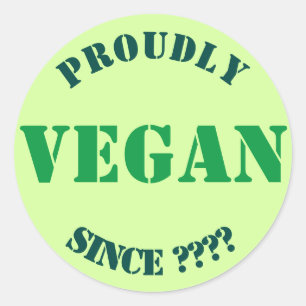 Custom Proud Vegan Ronde Sticker