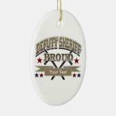 Custom Proud Vice Sheriff Keramisch Ornament (Rechts)