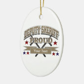 Custom Proud Vice Sheriff Keramisch Ornament (Links)