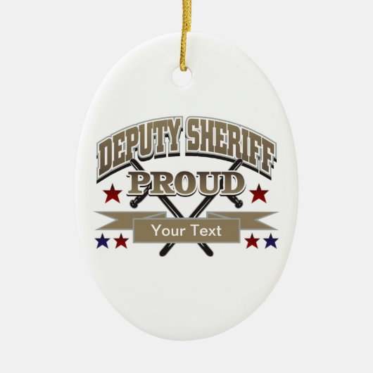 Custom Proud Vice Sheriff Keramisch Ornament (Voorkant)