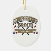 Custom Proud Vice Sheriff Keramisch Ornament (Achterkant)