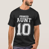 Custom Proud Volleyball Aunt Number 10 Personalize T-shirt (Voorkant)