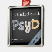Custom PsyD Doctor of Psychology Graduation Chic Metalen Ornament (Links)