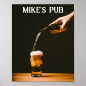 Custom Pub Mancave Poster - Naam toevoegen (Voorkant)