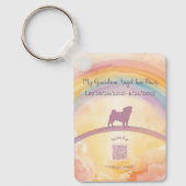 Custom Pug Pet Loss Keychain – Personalized Music (Voorkant)