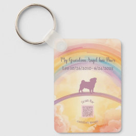 Custom Pug Pet Loss Keychain – Personalized Music