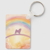 Custom Pug Pet Loss Keychain – Personalized Music (Achterkant)