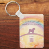 Custom Pug Pet Loss Keychain – Personalized Music (Voorkant)