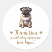 Custom Pug Wedding Favoriet Stickers (Voorkant)