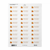 Custom Pumpkin Happy Thanksgiving Etiket (Full Sheet)