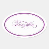 Custom_Pumpkin Oval Ovale Sticker (Voorkant)