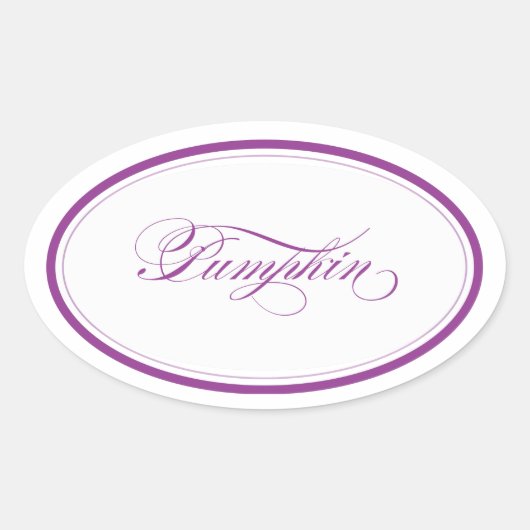 Custom_Pumpkin Oval Ovale Sticker (Voorkant)