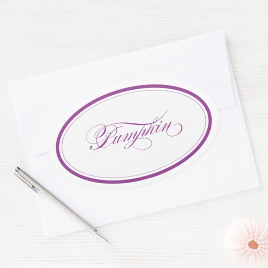 Custom_Pumpkin Oval Ovale Sticker (Envelop)